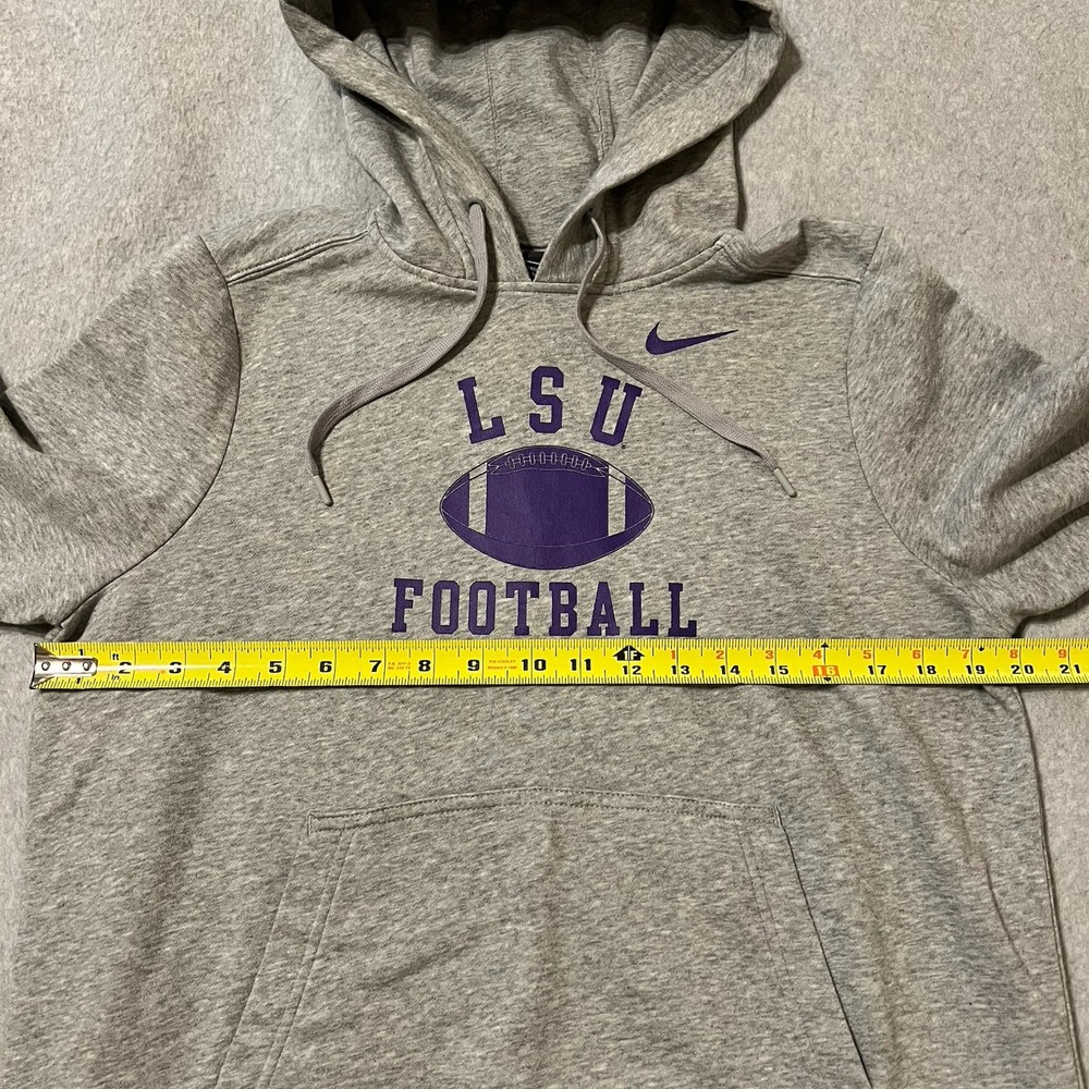 Nike Hoodie Women's Large Gray Pullover Futura LSU Tigers Football Swoosh Logo - Picture 9 of 12